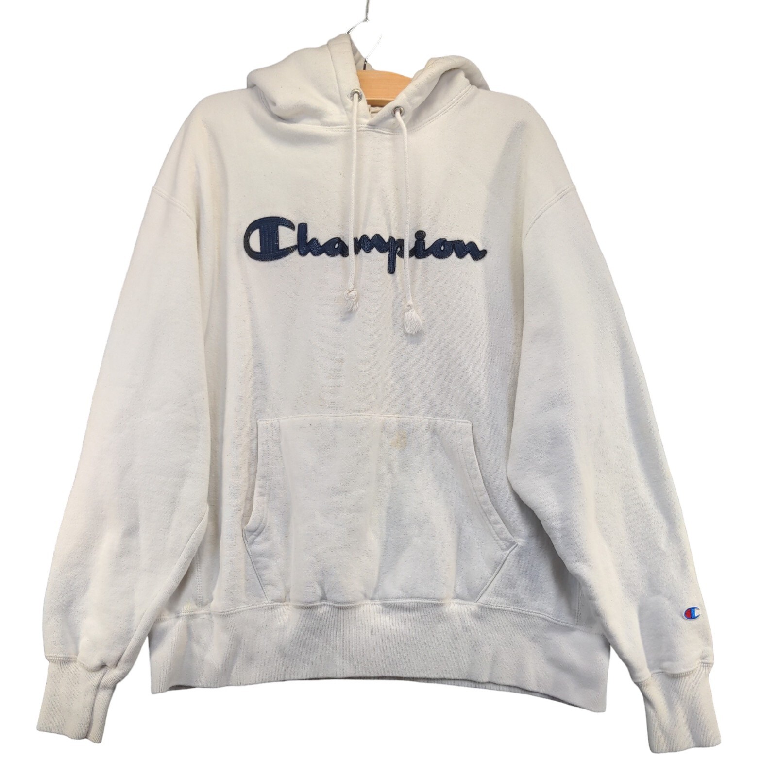 Champion Men's Reverse Weave Hoodie XL Long Sleeve White