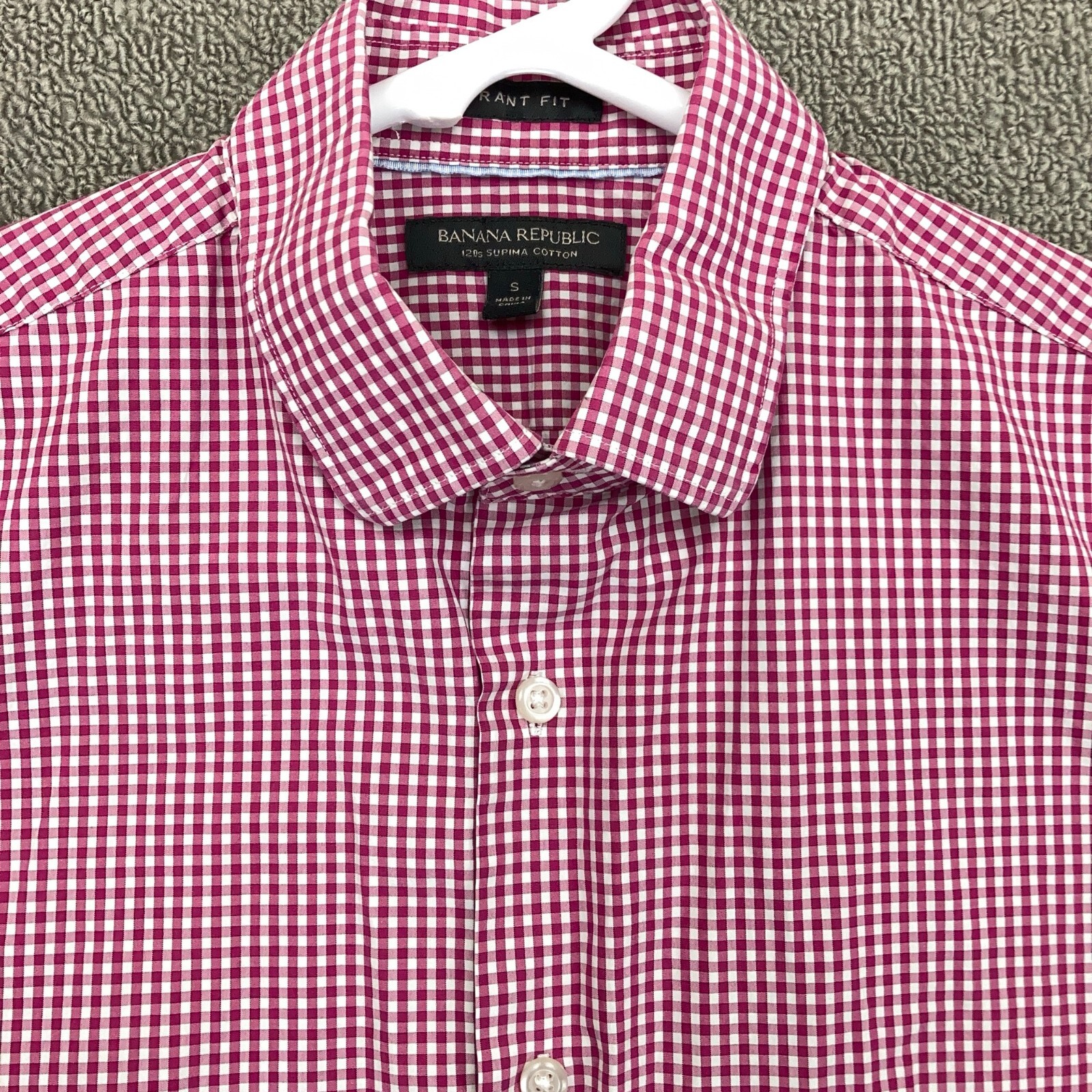 Banana Republic Button Up Shirt Mens Small Long Sleeve Red White