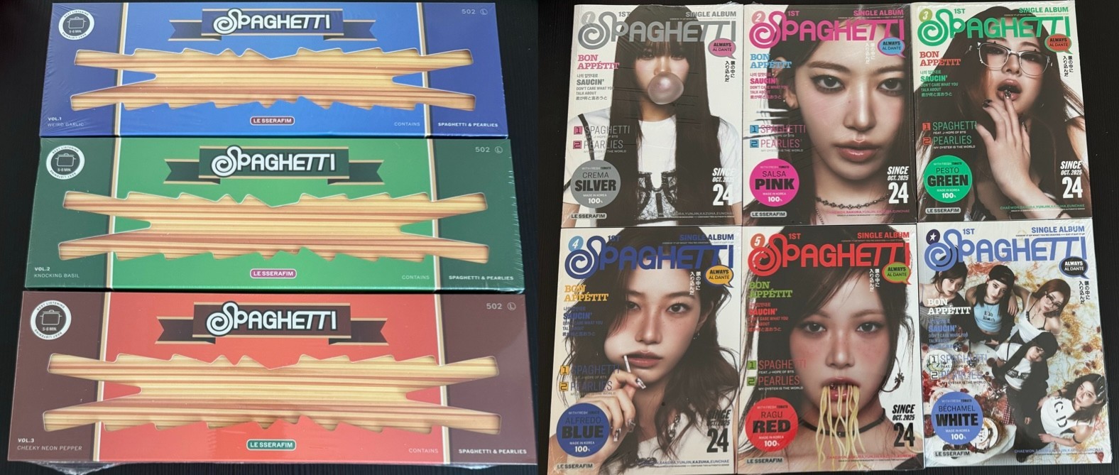 LE SSERAFIM 'SPAGHETTI' 1st Single Album Standard Compact ver