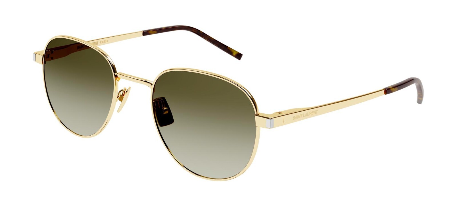 Saint Laurent SL 555 Gold/Brown Shaded (003) Sunglasses | eBay