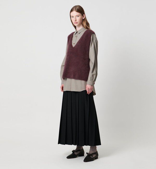 Steven Alan＞オーストラリアンウール ミックス ニットベスト（STEVEN