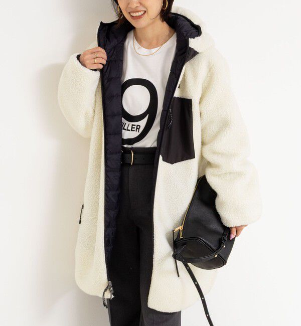 ◇【WEB限定】【TAION/タイオン】別注ボア×ダウンフードコート