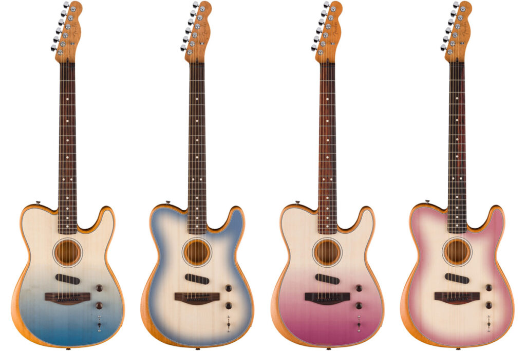Fender、人気の Acoustasonic Player Telecaster に限定カラー4モデル