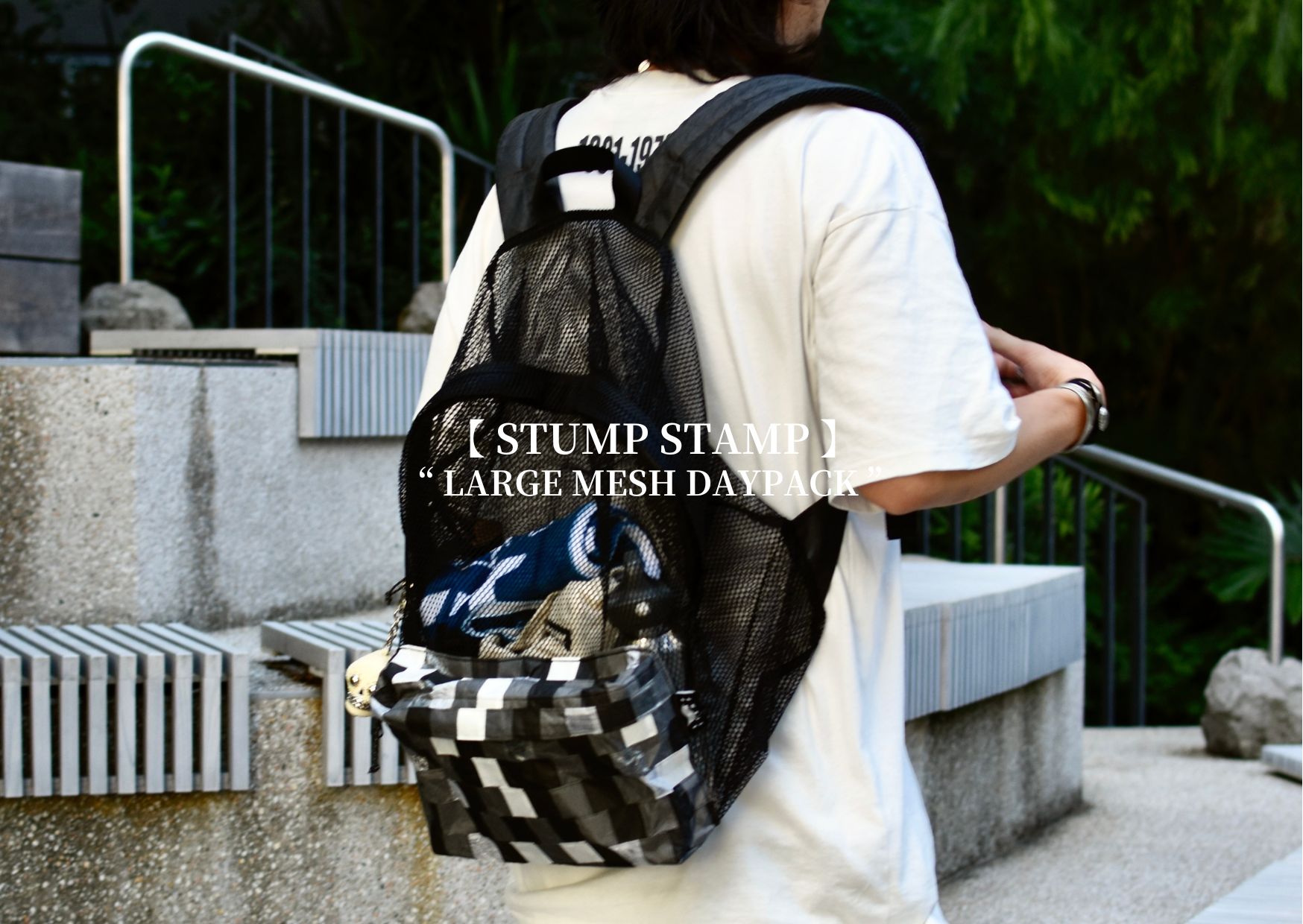 STUMP STAMP 】10th Anniversary Encinitas別注のLARGE MESH DAYPACKが