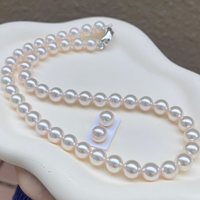アコヤ花珠真珠ネックレス8.5-9.0㎜総研鑑別TOP ELEGANT ｜ 真珠