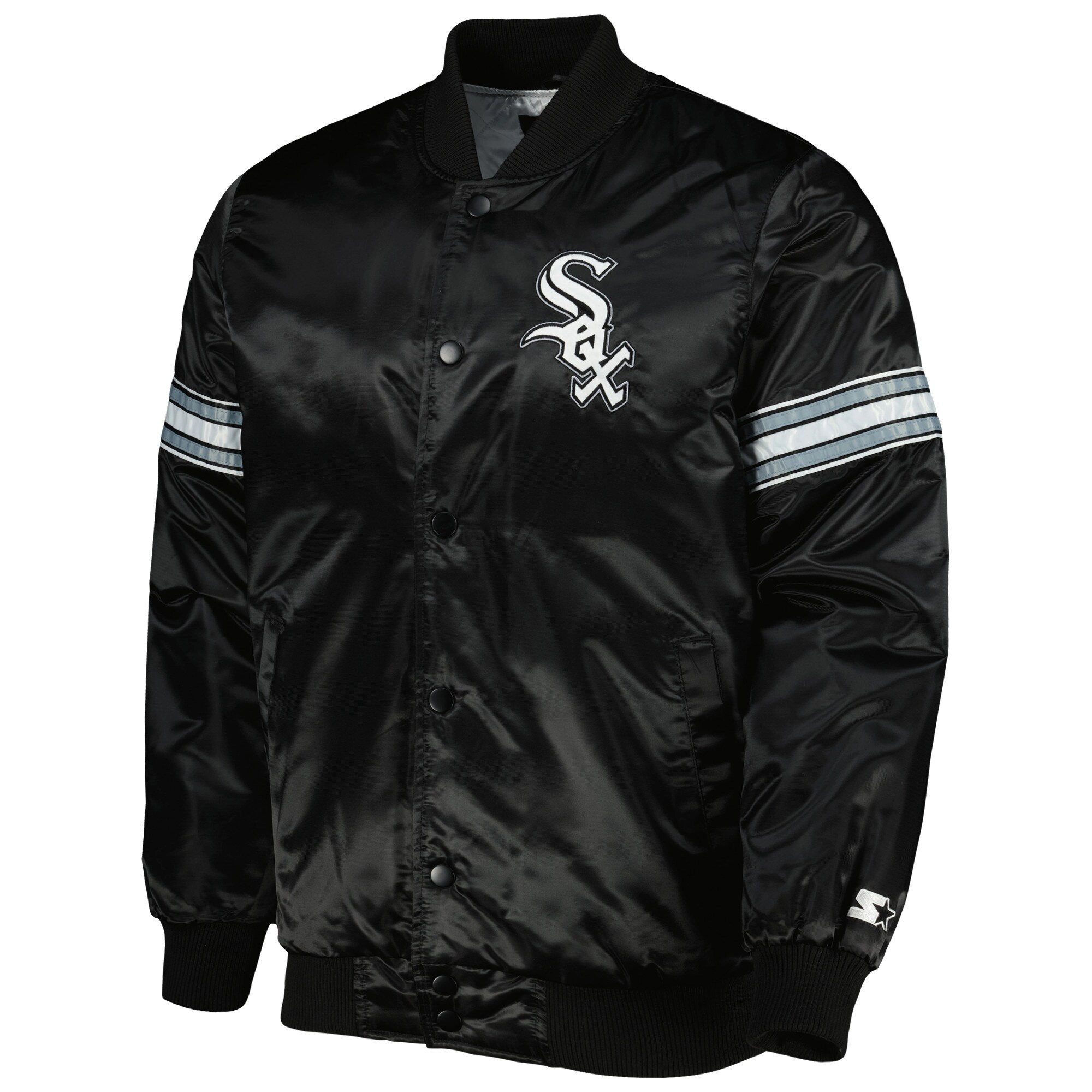 Chicago White Sox Pick & Roll Full-Snap Satin Varsity Jacket