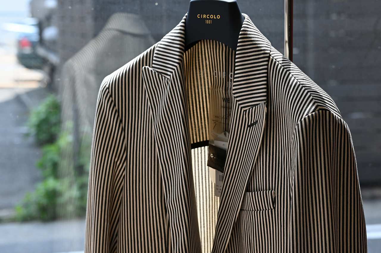 CIRCOLO1901(チルコロ1901)最新作】ストライプジャージージャケットが