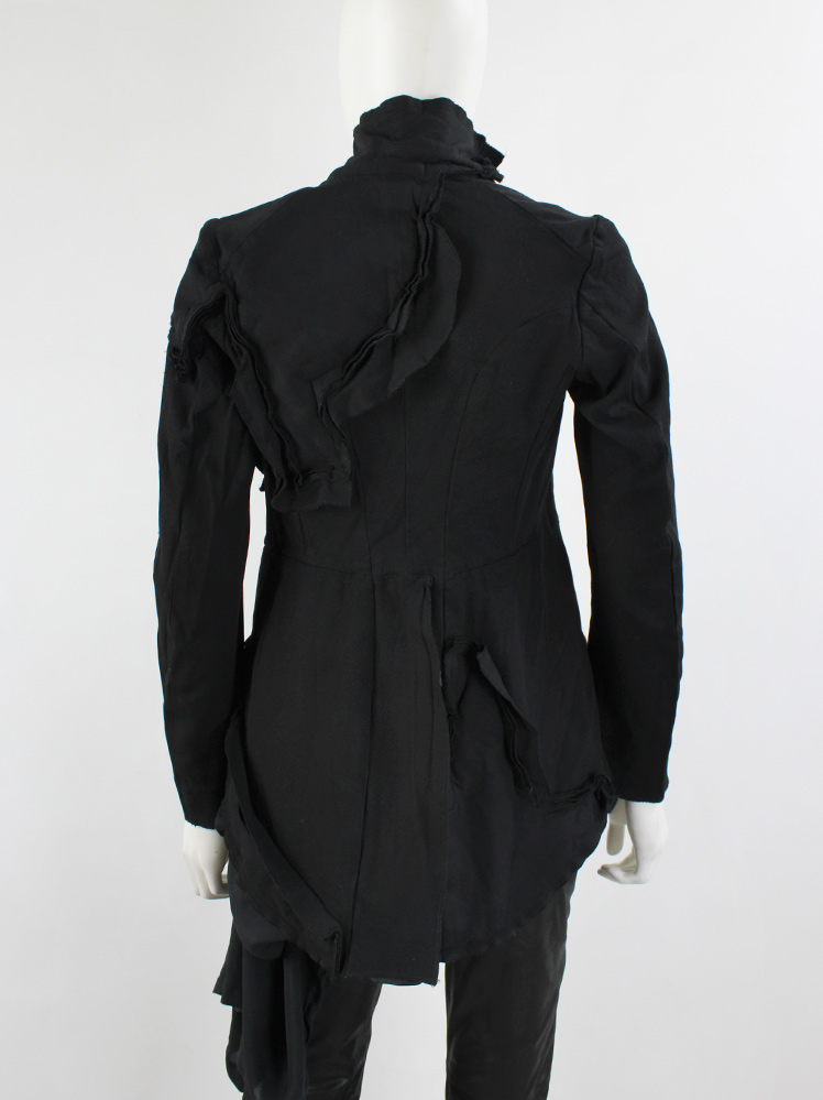 Comme des Garçons black cutaway tailcoat with triple layered