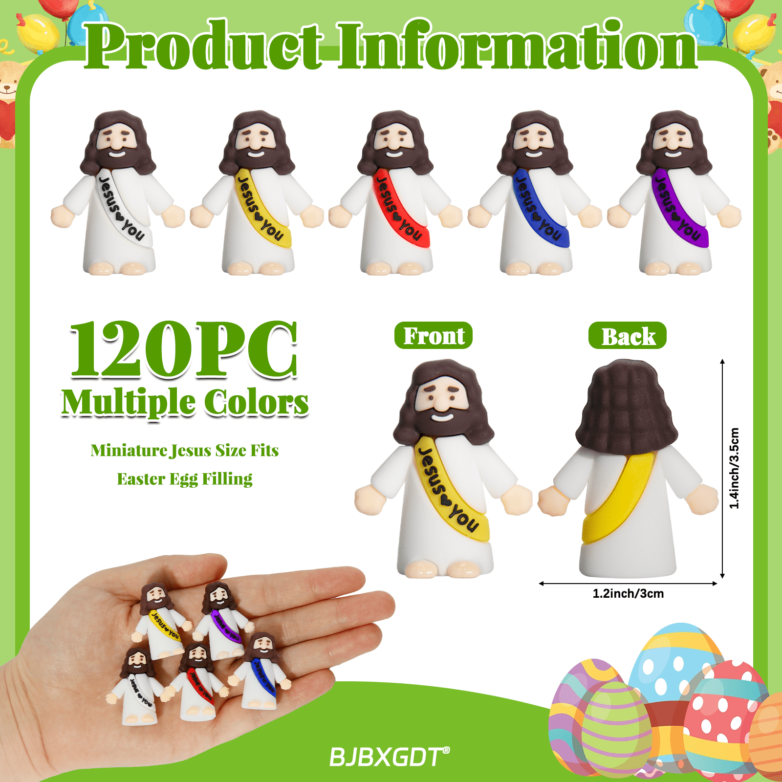 120 pcs Little Jesus Figures Jesus Loves You Mini Jesus Figures