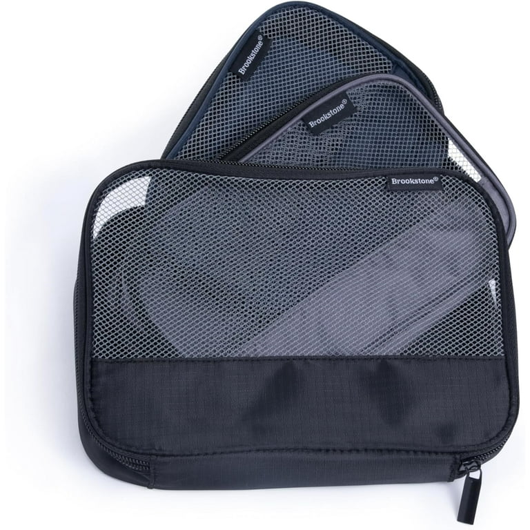 Brookstone Travel 3 Piece Accessories Storage Set with Mesh