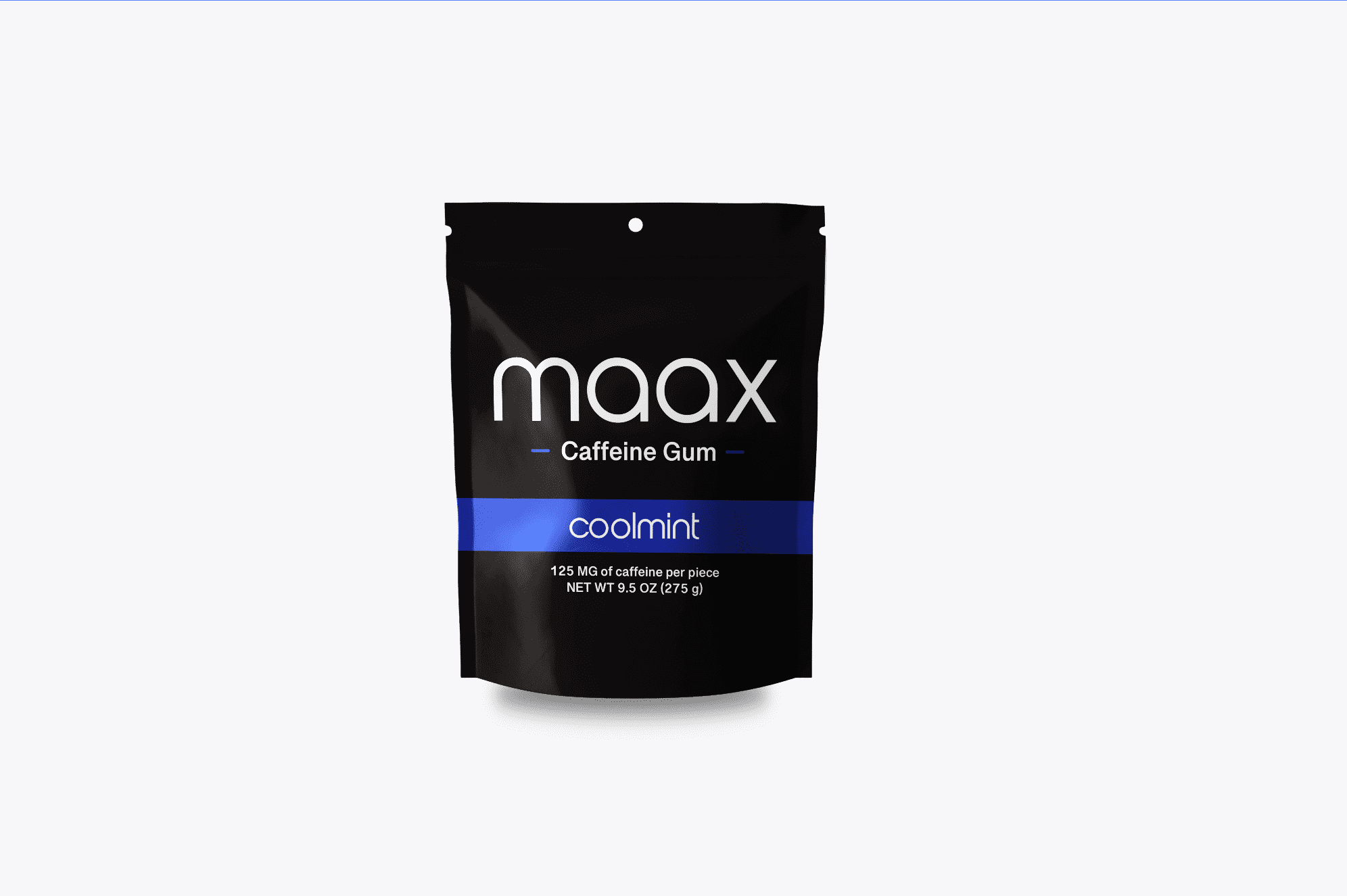 Maax Energy Gum, Coolmint, 50 Pieces, 125mg Caffeine, Low Sugar