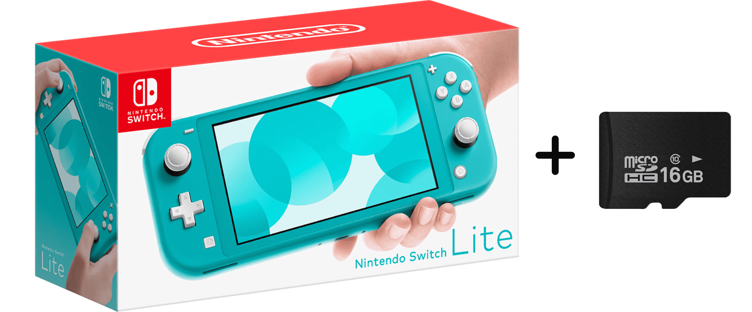 Nintendo Switch Lite - Turquoise (International) + 16GB MicroSD