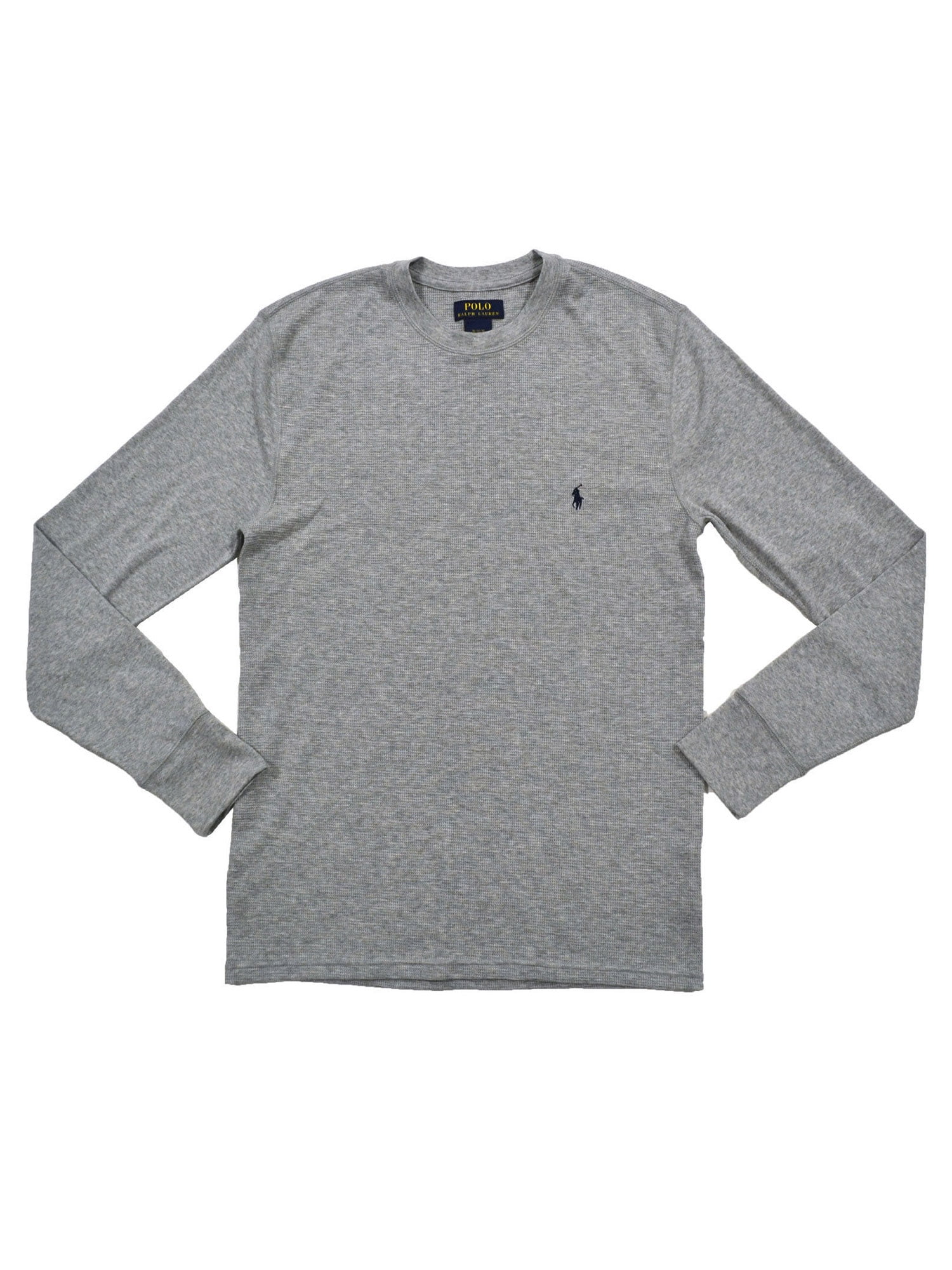 Ralph Lauren Mens Waffle-Knit Thermal Pajama Shirt, Grey, XX-Large