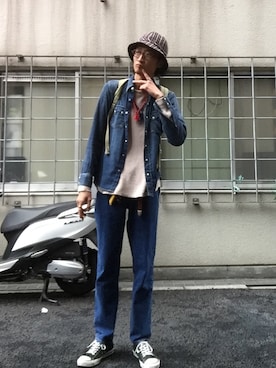 TENDERLOINのハットを使った人気ファッションコーディネート（季節：9