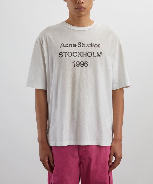 Acne Studios Dusty White Relaxed Short-Sleeve Logo T-Shirt | Liberty
