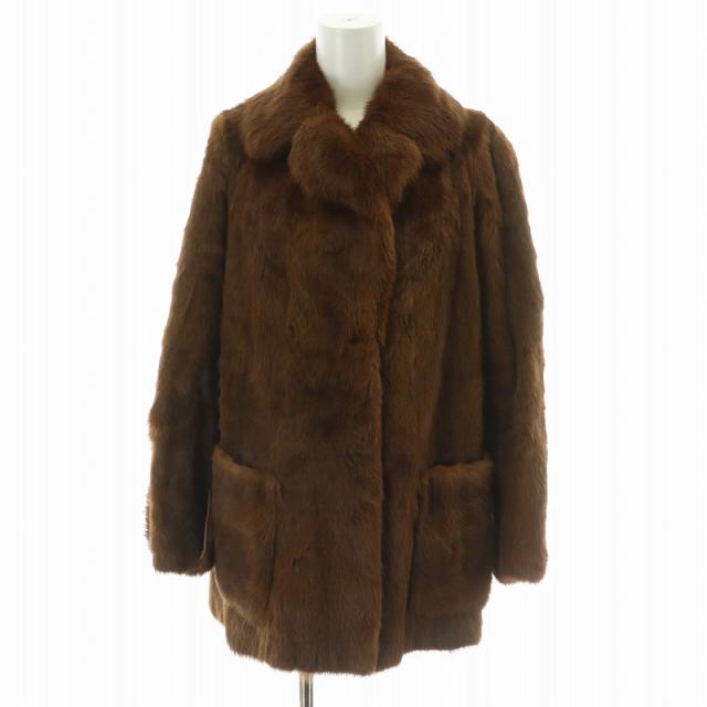 極美品◇ROTINY ロティニー MINK ミンク 本毛皮コート ダークブラウン