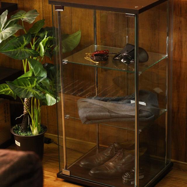 値下げ】コレクションケース 3段 4面ガラス 幅42.5 奥行36.5 高さ86 棚