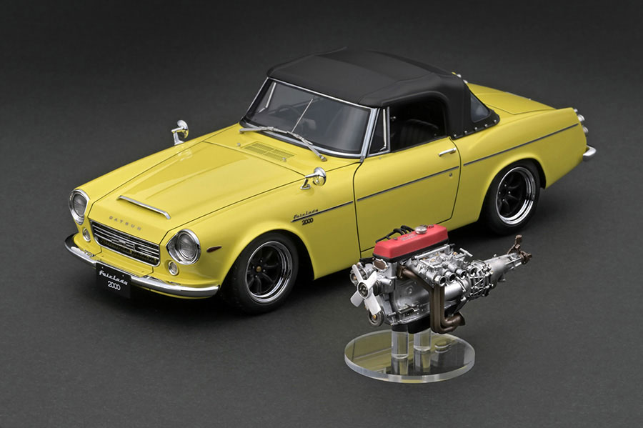IG2714 1/18 DATSUN Fairlady 2000 (SR311) Yellow With Engine | LINE