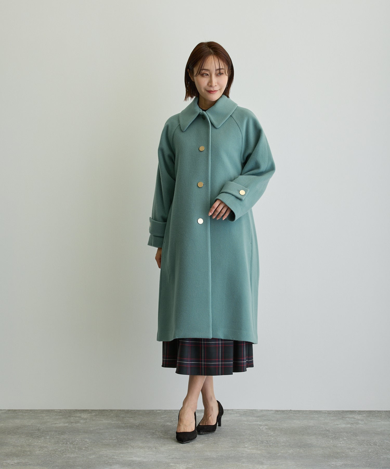 2WAYカラーロングコート/グリーン【日本製】 – Ifemelu