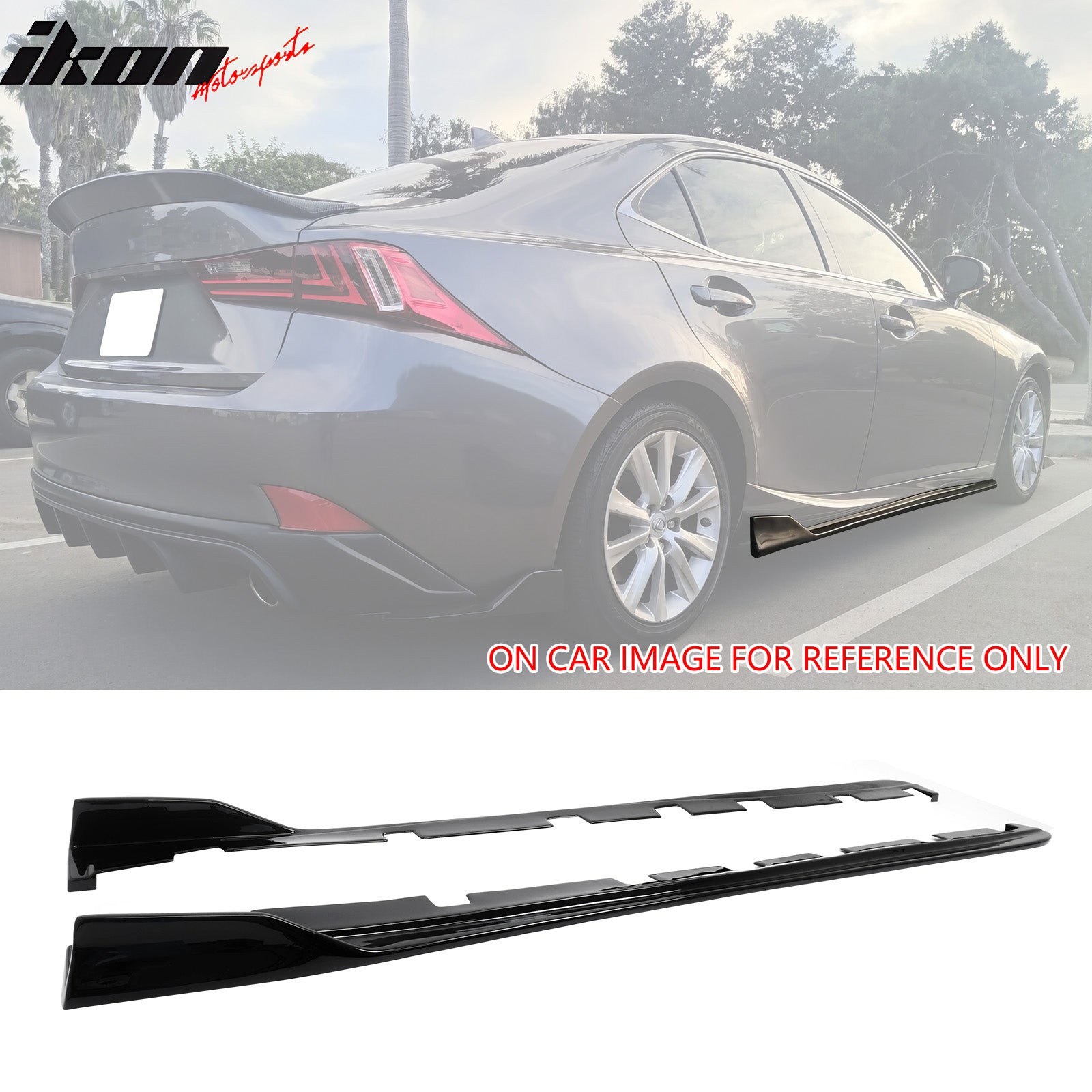 Fits 14-20 Lexus IS Sedan Artisan Style Side Skirts Extension Lip