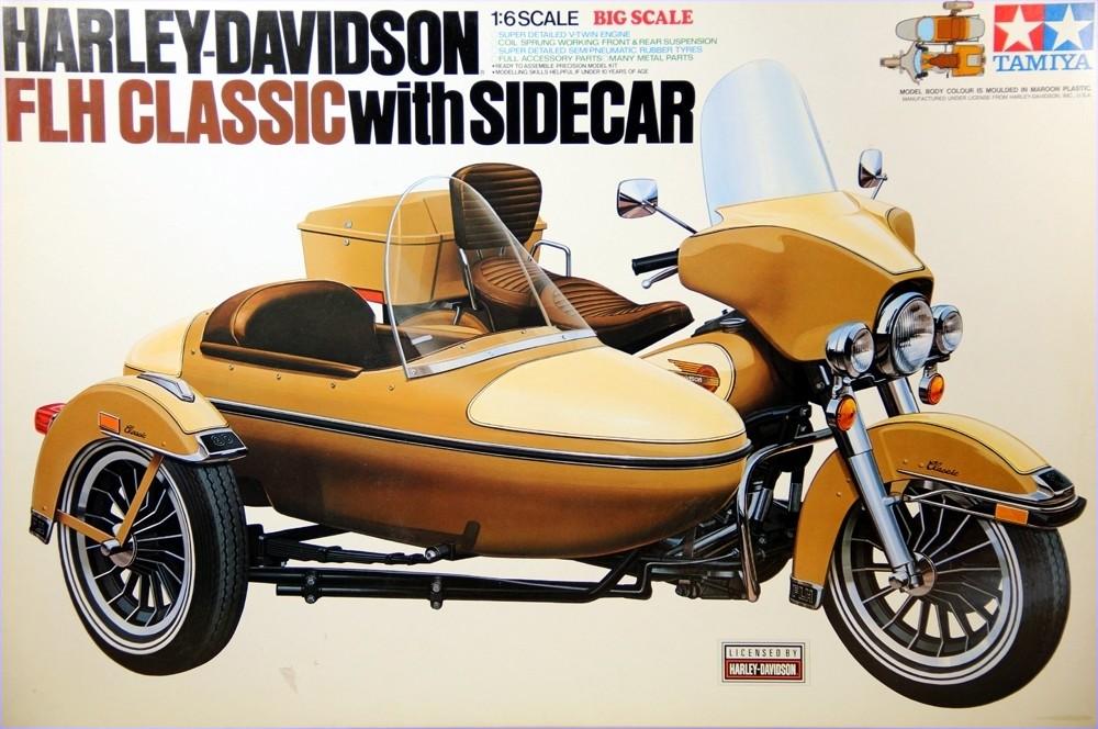 TAMIYA 1/6 Scale Harley FLH Classic with Sidecar - Harley Davidson