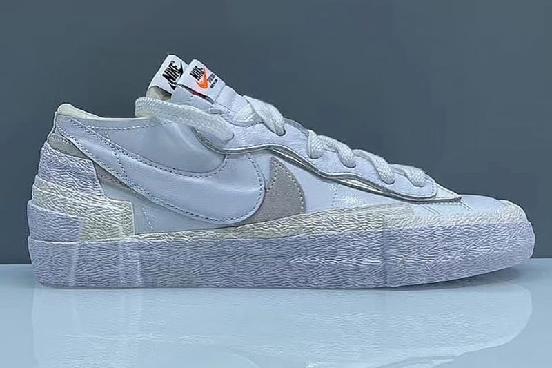 sacai x Nike Blazer Low White/Grey Release | Hypebae