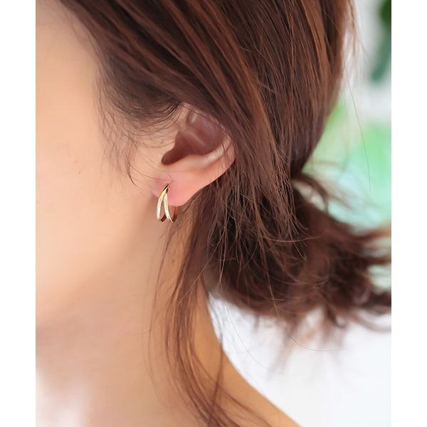 K10 2連 フープピアス | ノワール ド プーペ(NOIR DE POUPEE) | マルイ