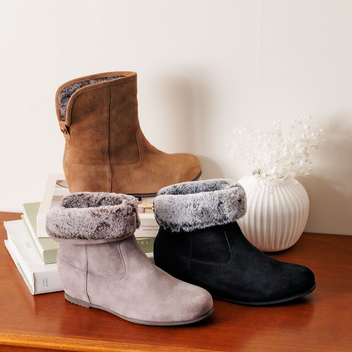 脱ぎ履きラク【お買い得】【卑弥呼】2WAYファーブーツ/631418 | HIMIKO