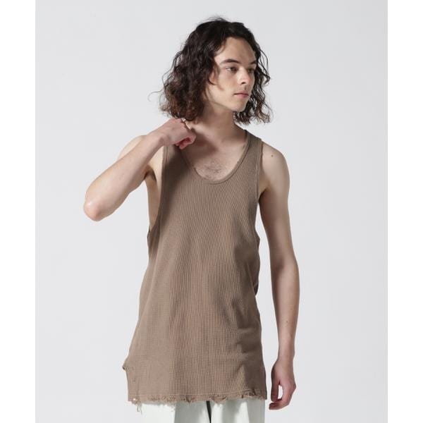 ANCELLM／アンセルム／DAMAGE WAFFLE TANKTOP | ガーデン(GARDEN
