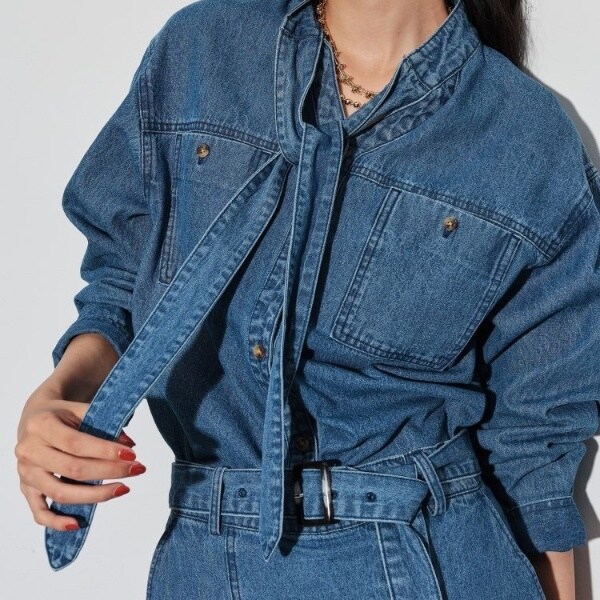 リボンデニムシャツ | ギャレスト(GALLEST) | マルイウェブチャネル