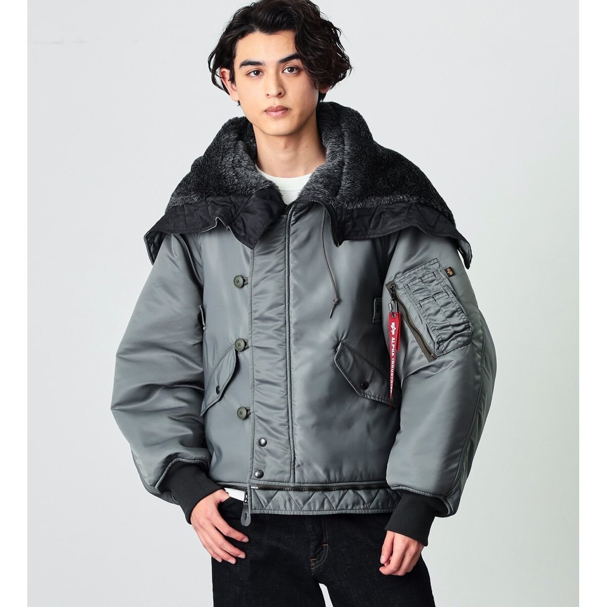 beautiful people x ALPHA】N-2B ダブルエンドナイロンフライト