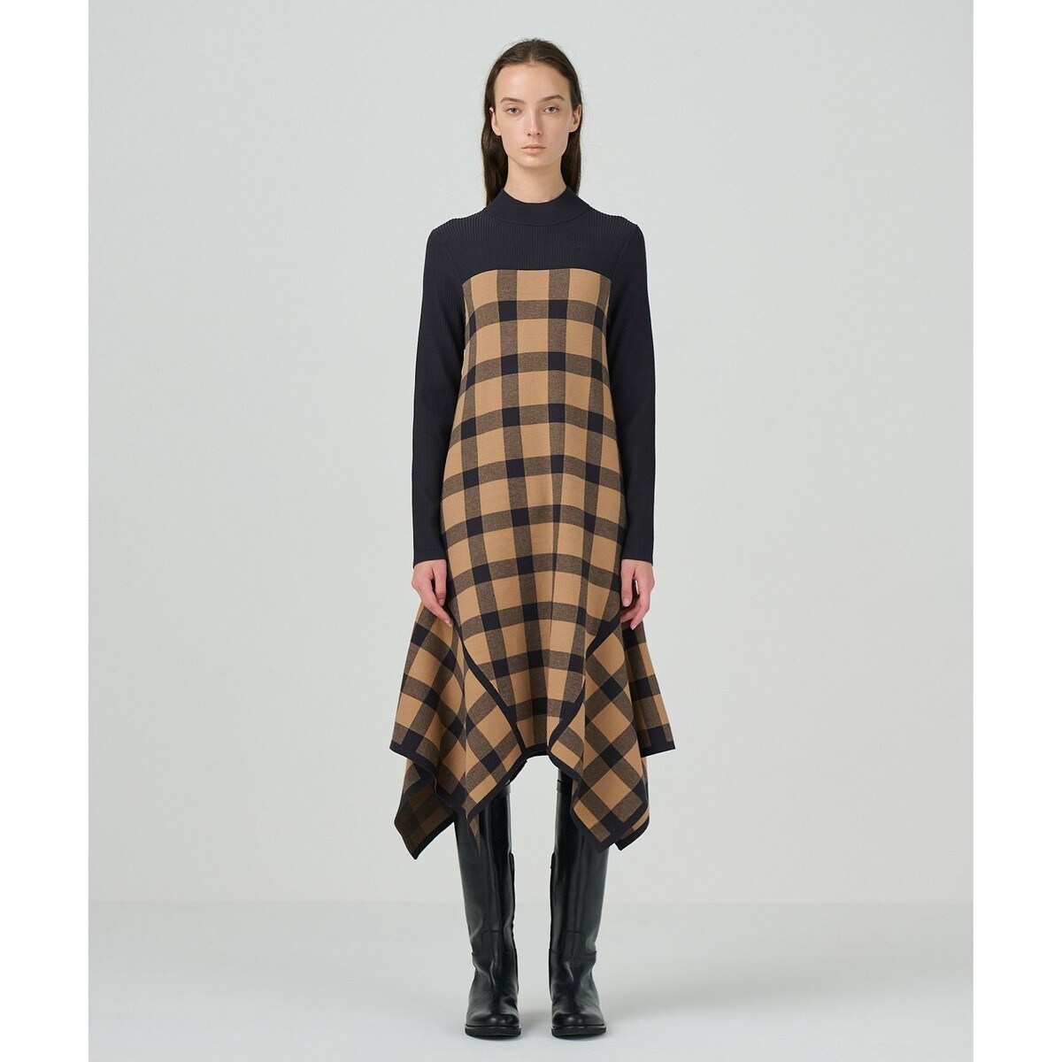 チェックイレヘムニットワンピース | グレースコンチネンタル(GRACE