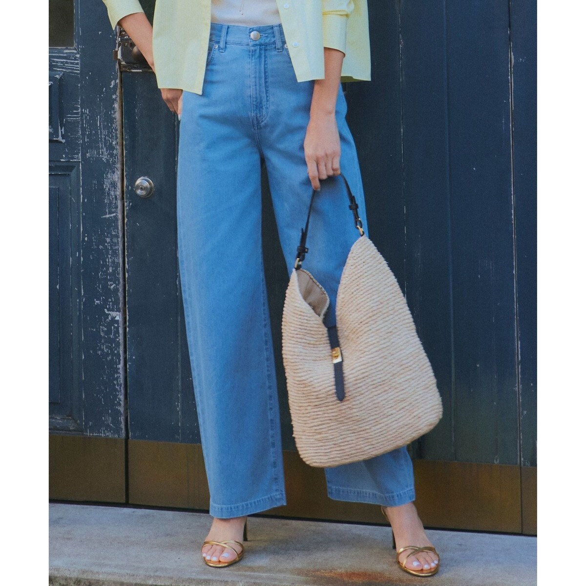 Oggi4月号掲載/洗える】23区DENIM ライトダンガリー ワイドパンツ | 23