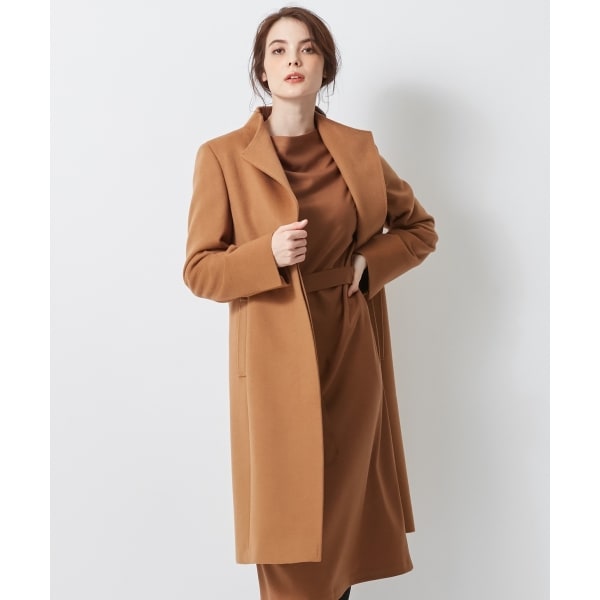 ウールアンゴラビーバー スタンドカラー コート | 23区(23KU) | マルイ