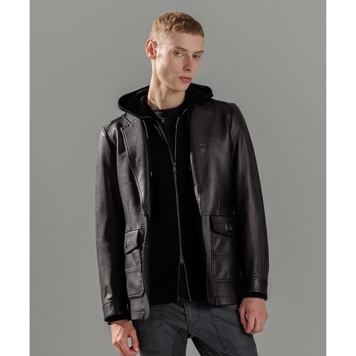 ライトゴートシュリンクレザー ジャケット | ジョゼフ オム(JOSEPH
