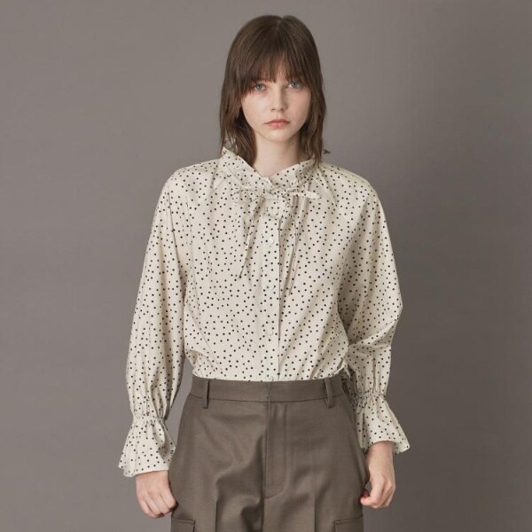 DRESSTERIOR オーバーラップサークルサテンシャツ 36 DRESSTERIOR