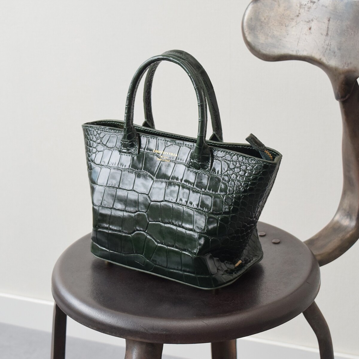 CHRISTIAN VILLA◇レザーショルダーワイドバッグ | クリスチャンヴィラ