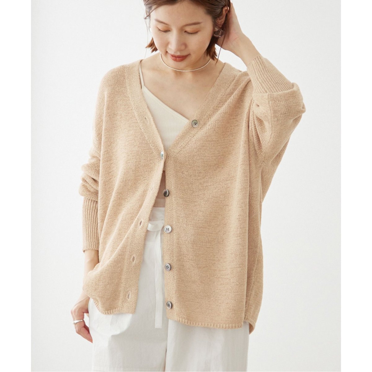 テープヤーン 2WAY Vネックカーディガン | イエナ(IENA) | マルイ