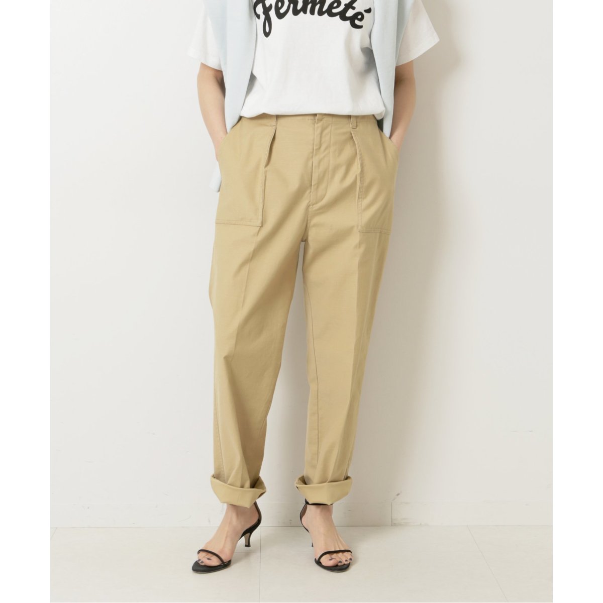 バックサテンイージーカーゴパンツ | スピック＆スパン(Spick and Span