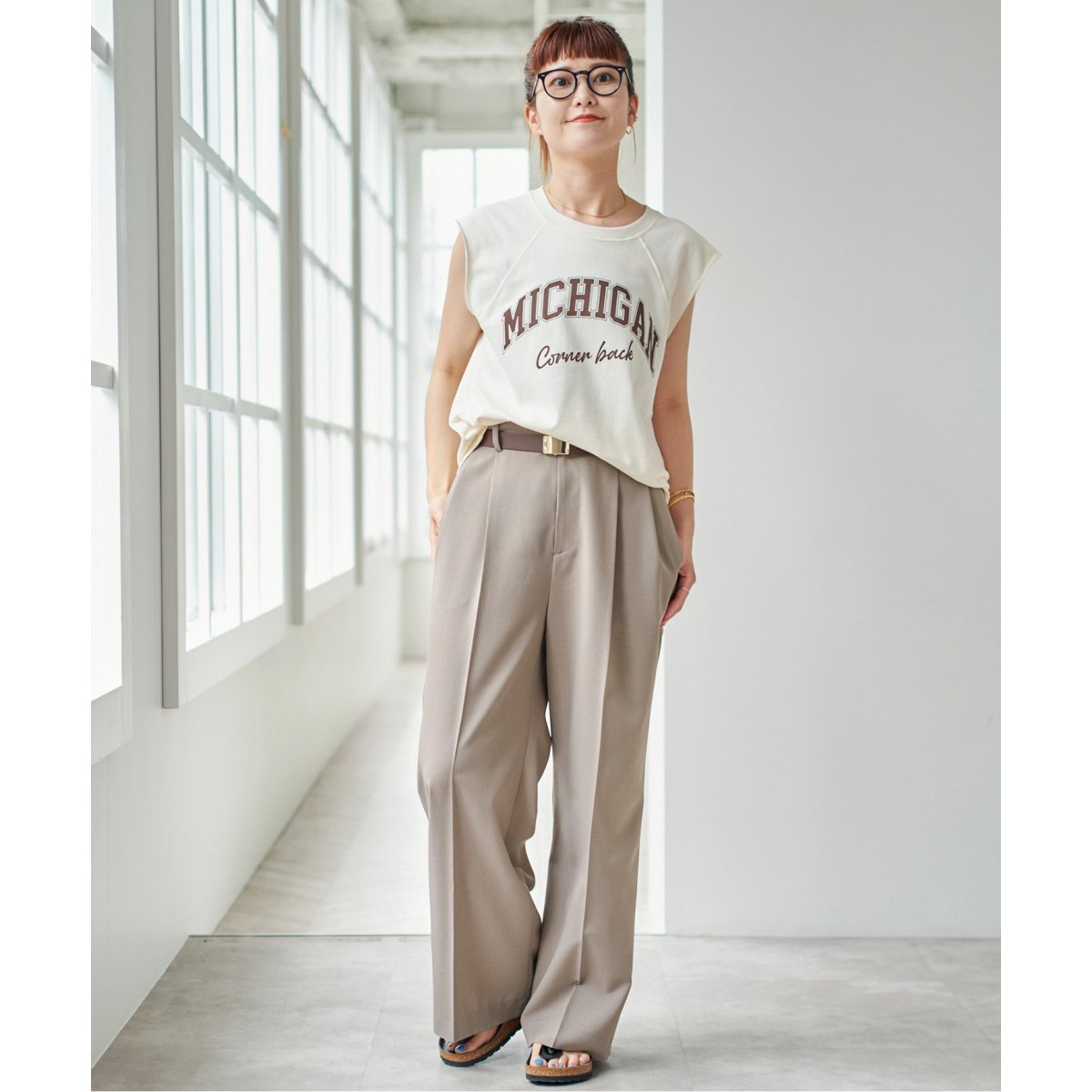 ウーステッドワイドパンツ | スピック＆スパン(Spick and Span