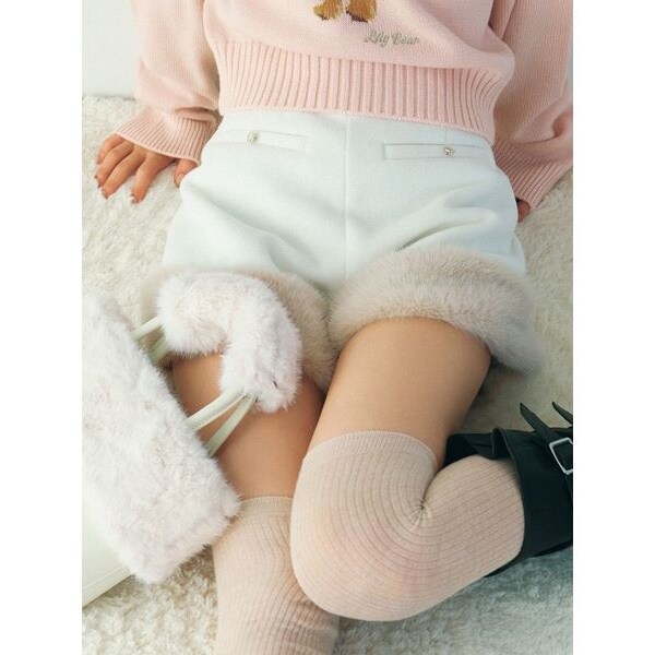 限定カラー】エコファーショートパンツ | リリーブラウン(LILY BROWN