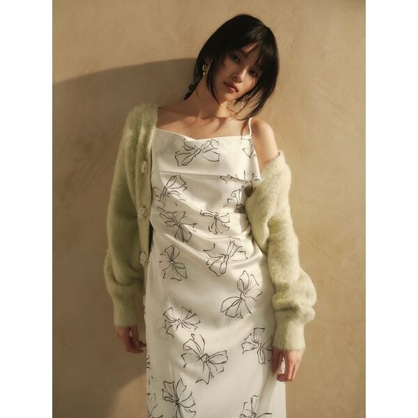 限定カラー】ドレープサテンキャミソールワンピース | フレイ