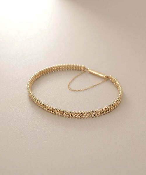 K18丸玉2連マグネット バングル （ブレスレット・バングル