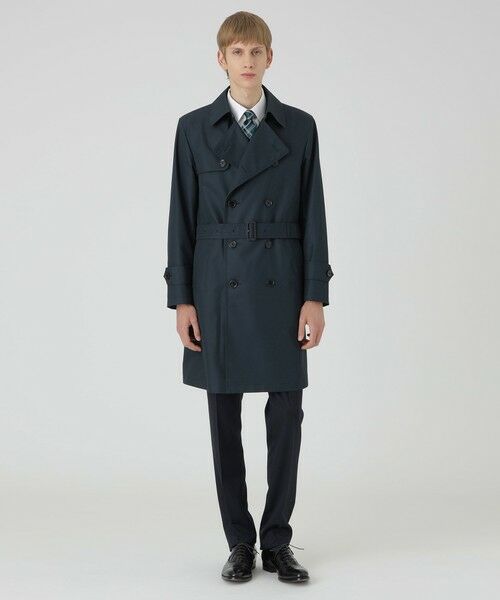 マイクロピーチギャバジンダブルトレンチコート （その他アウター