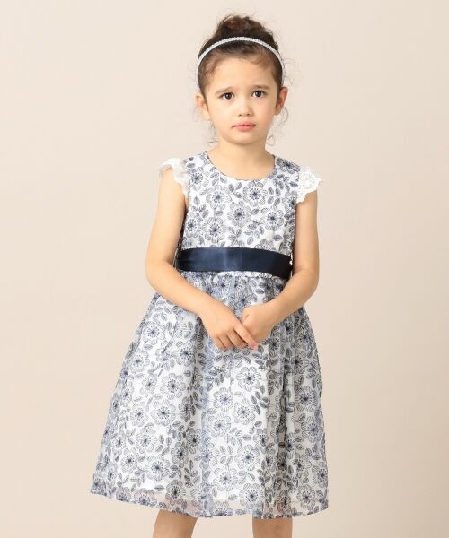 110-130cm】オーガンジー花柄刺繍 ドレス （ドレス）｜ANY / エニィ