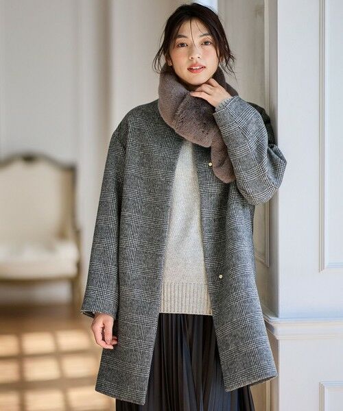 未使用・伊製生地□Henry Forman カシミヤ100% ステンカラーコート