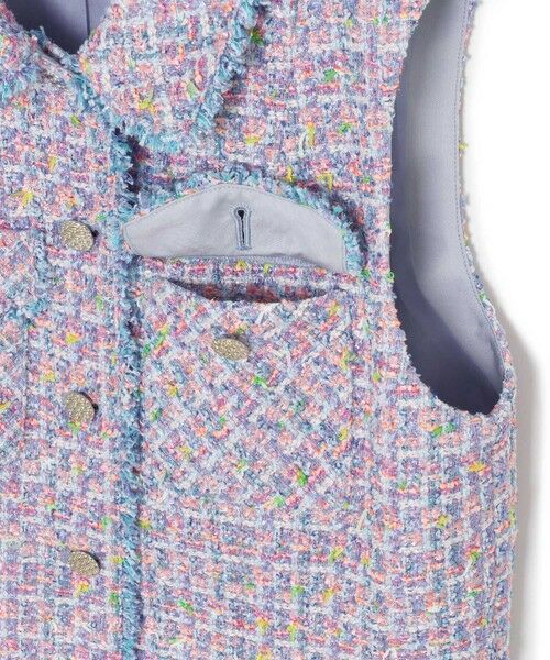 セール】 【セットアップ対応商品】フィルムラメツイードステンカラー