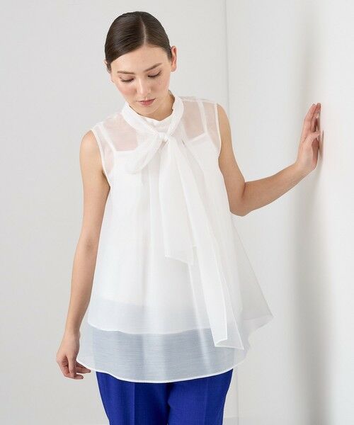 セール】 オーガンジーリボンボウタイ ブラウス （シャツ・ブラウス