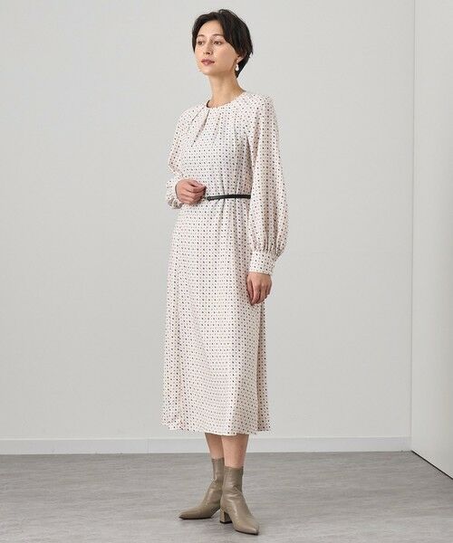 セール】 幾何ドット ワンピース （ロング・マキシ丈ワンピース