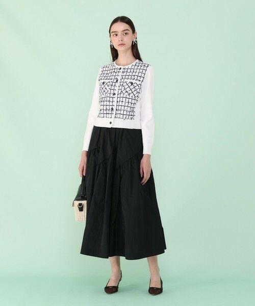 セール】 チュールツイードニットコンビ カーディガン （カーディガン